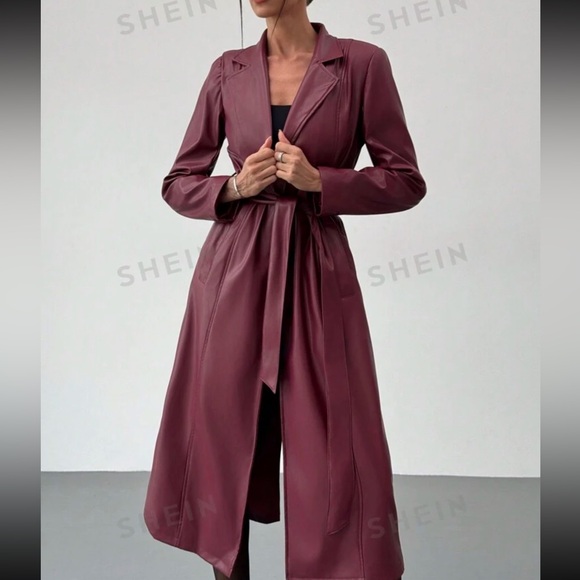 NWT [Shein] Aloruh Windproof Warm Stand Collar Extra Long Jacket SMALL - Picture 7 of 7
